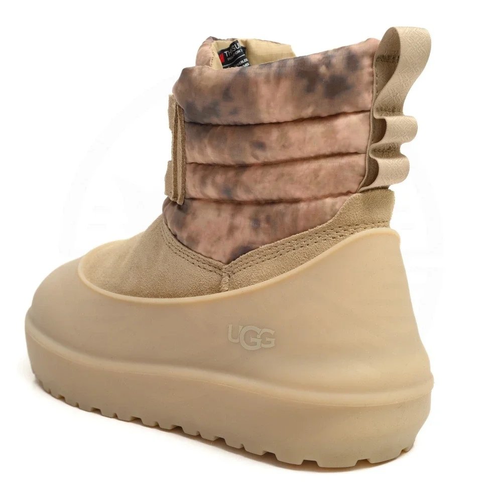 UGG Classic Mini Lace WEA Smokescreen Mens Sz 7 Waterproof Boots Removable Cover